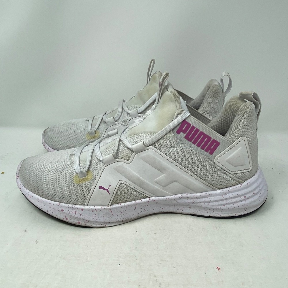 PUMA Enzo 2 Womens Size 9.5 White Running Shoes Speckled 377009-02